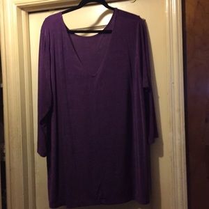 Tunic, dark purple, 2X